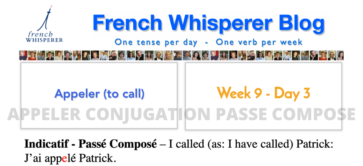 appeler conjugation passe compose