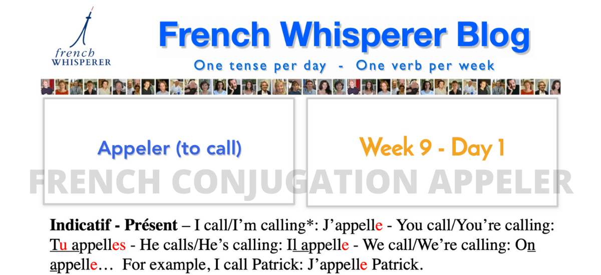 french conjugation appeler