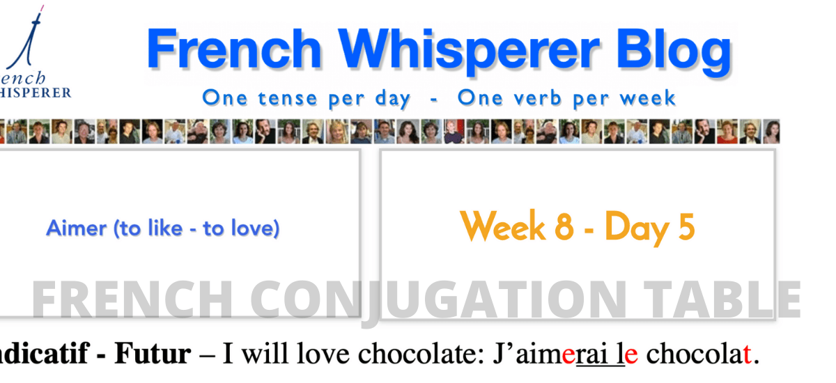 french conjugation table