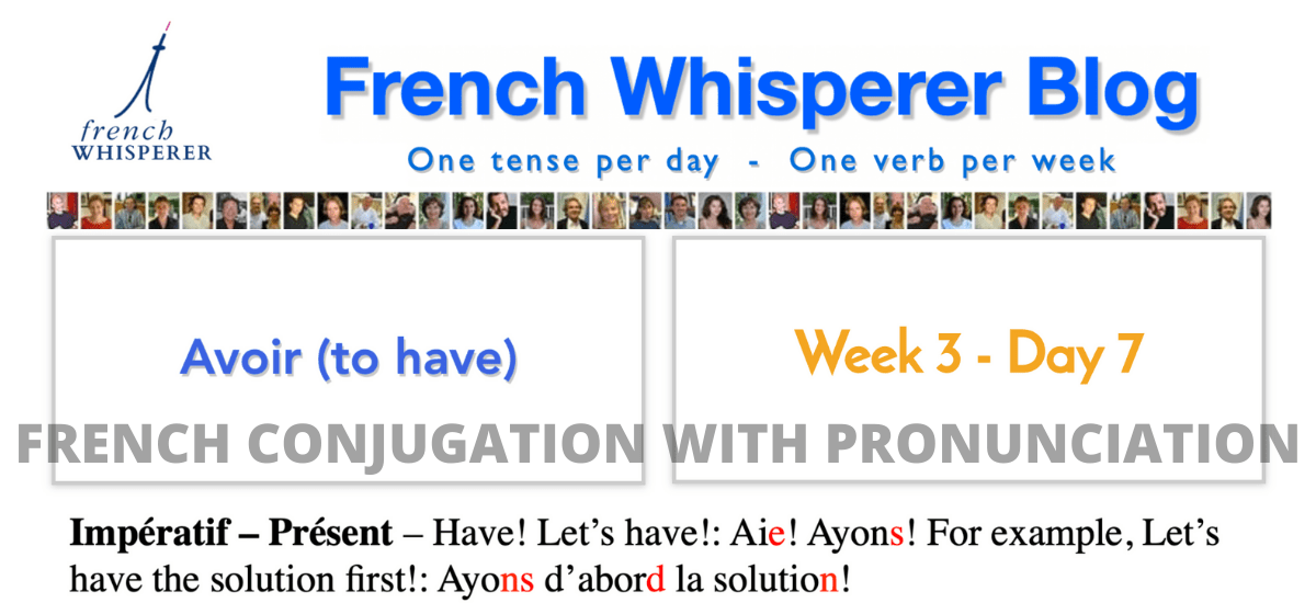 french conjugation with pronunciation
