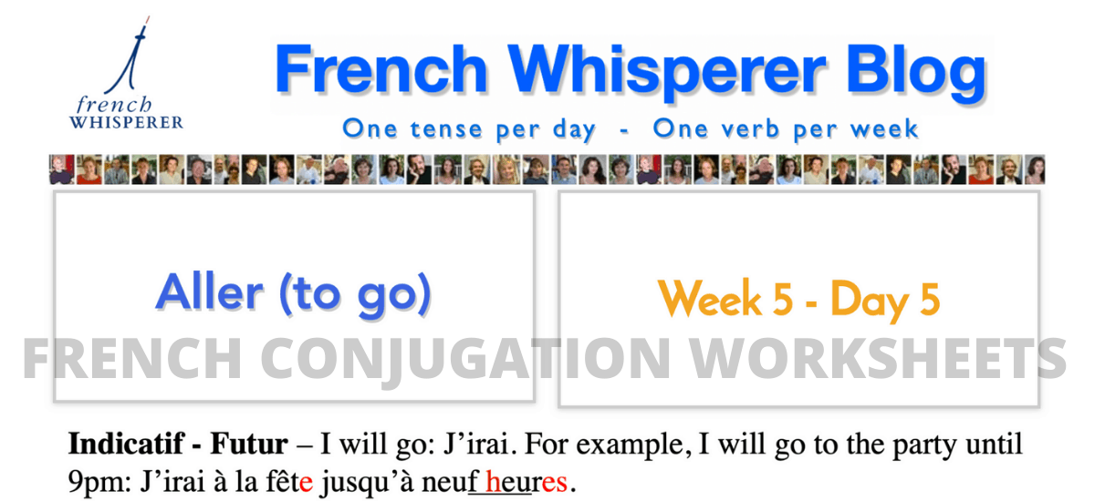 french conjugation worksheets