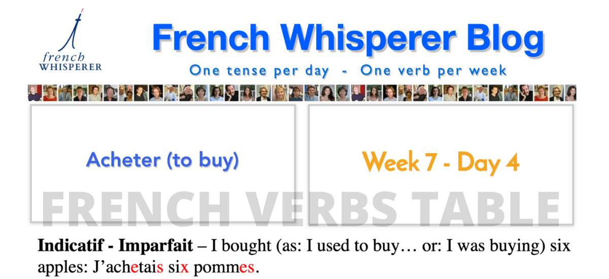 french verbs table
