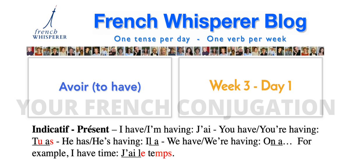 your french conjugation