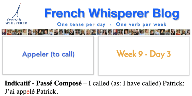 Appeler conjugation passe compose