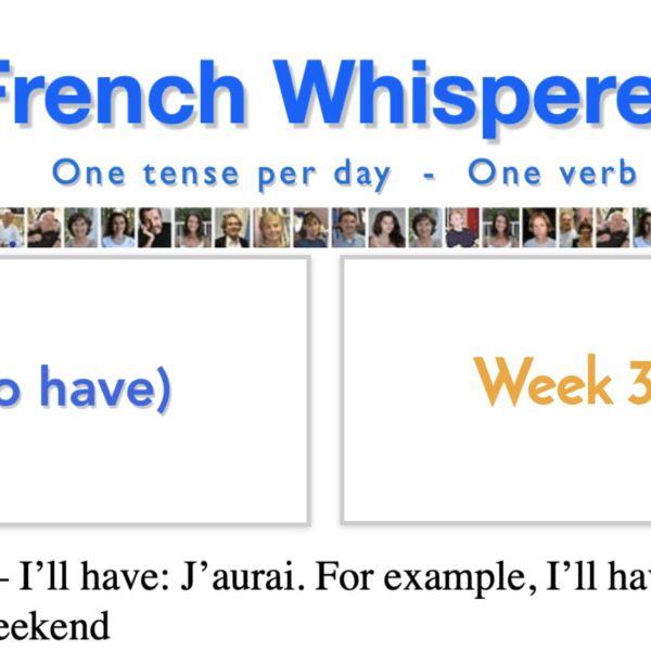 French verb trainer – 41 life-changing weeks – Week3 – Day5