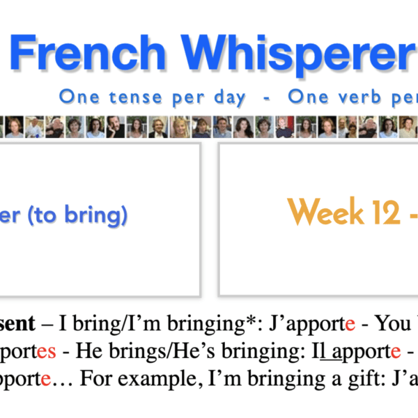 French verbs er – 41 life-changing weeks – Week12 – Day1