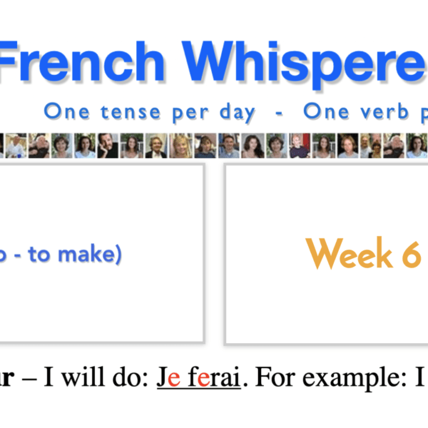 Introduction to French verbs pdf – 41 life-changing weeks – Week6 – Day5