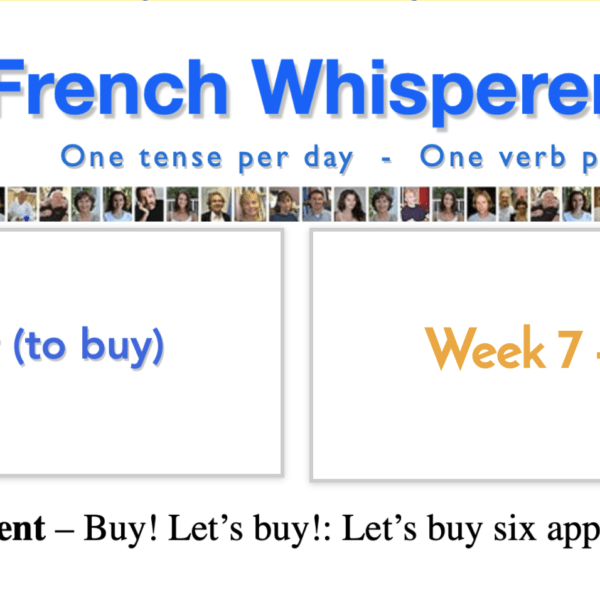 Learn French verb conjugation – 41 life-changing weeks – Week7 – Day7