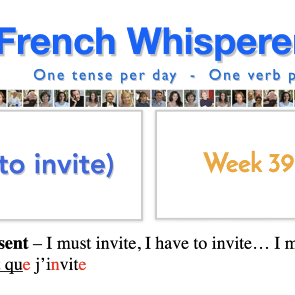 A French verb – 41 life-changing weeks – Week39 – Day2