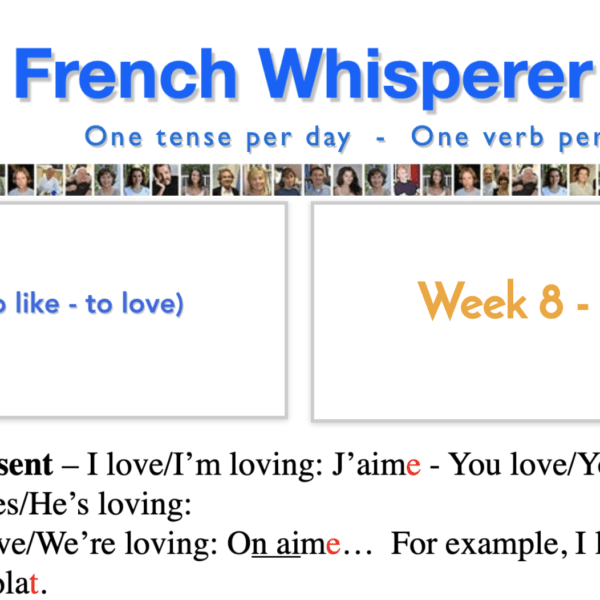 french conjugation aimer – 41 life-changing week – Week8 – Day1