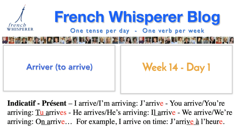 french conjugation arriver