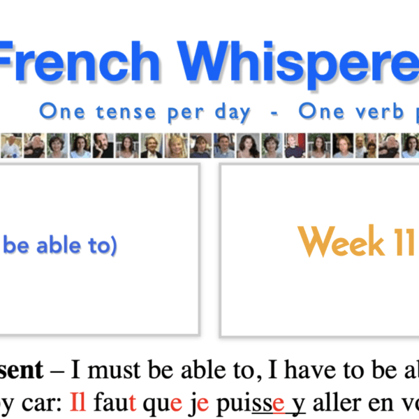 French Conjugation groups – 41 life-changing weeks – Week11 – Day2