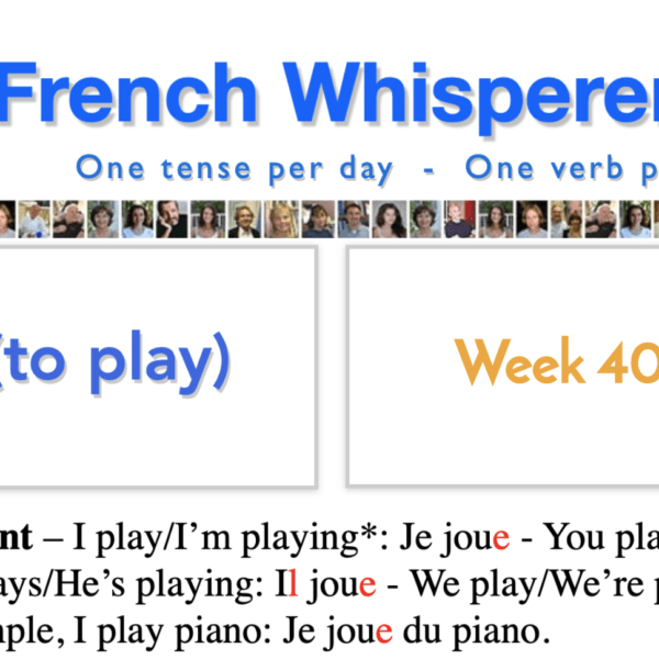 French verb of the day – 41 life-changing weeks – Week40 – Day6