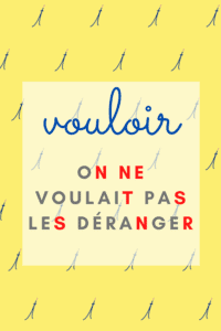 french verb vouloir