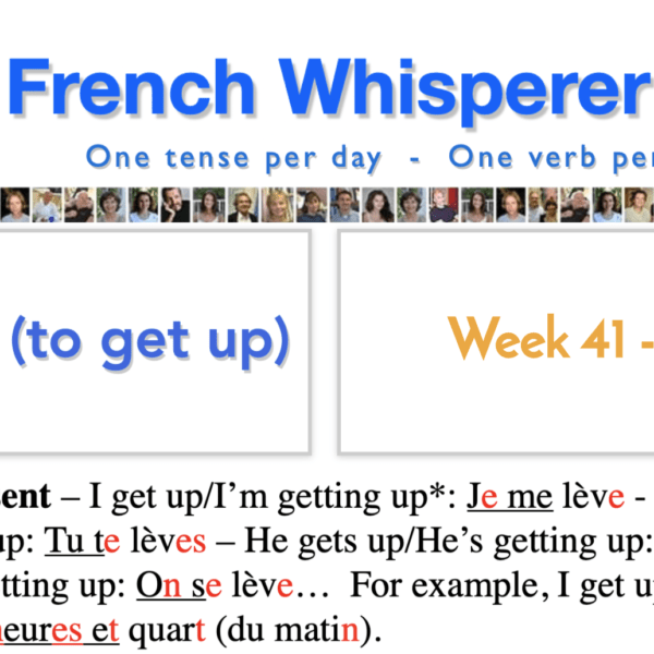 French verbs for beginners – 41 life-changing weeks – Week41 – Day1