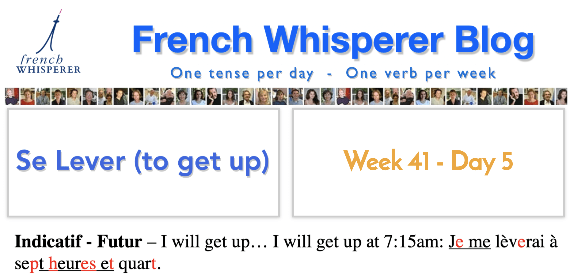 French verbs in sentences - 41 life-changing weeks - Week41 - Day5 ...