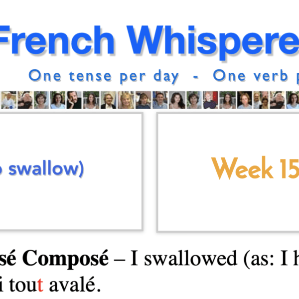 Learn french now – 41 life-changing weeks – Week15 – Day3