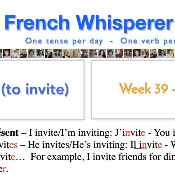 to learn french verb – 41 life-changing weeks – Week39 – Day1