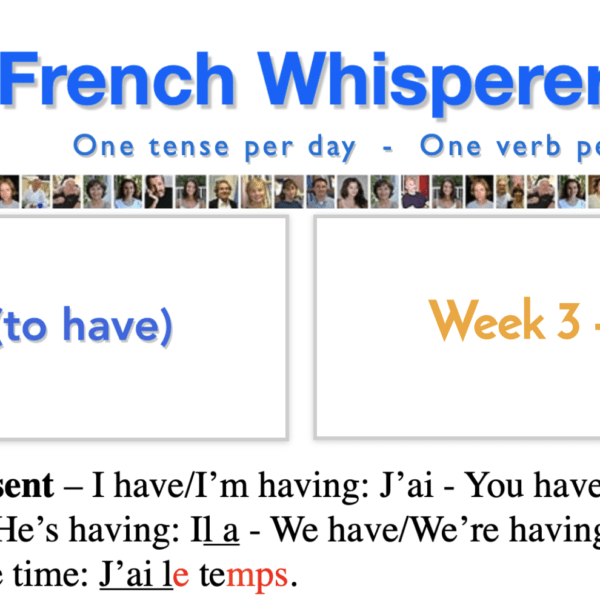 your french conjugation – 41 life-changing weeks – Week3 – Day1